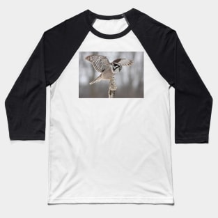 Northern Hawk Owl Baseball T-Shirt